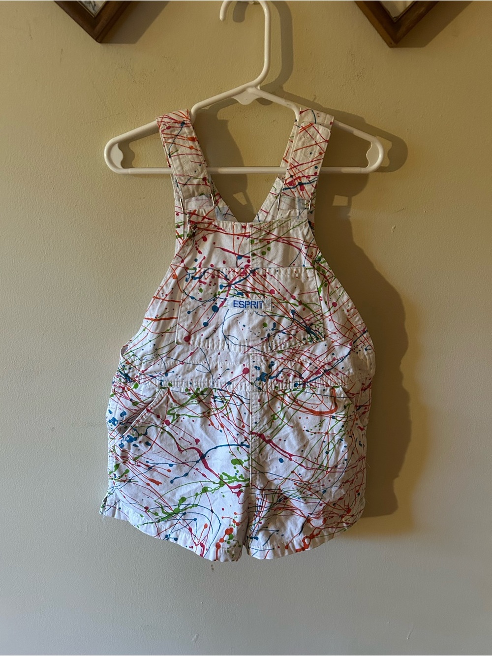 Vintage 80/90s Esprit Paint Splatter Patterned Overalls